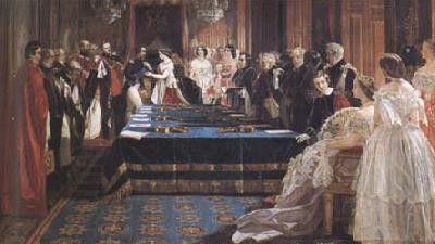 Edward Matthew Ward The Investiture of Napoleon III with the Order of the Garter 18 April 1855 (mk25) China oil painting art